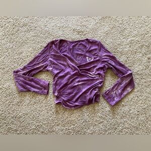 Purusha people purple butterfly print wrap top